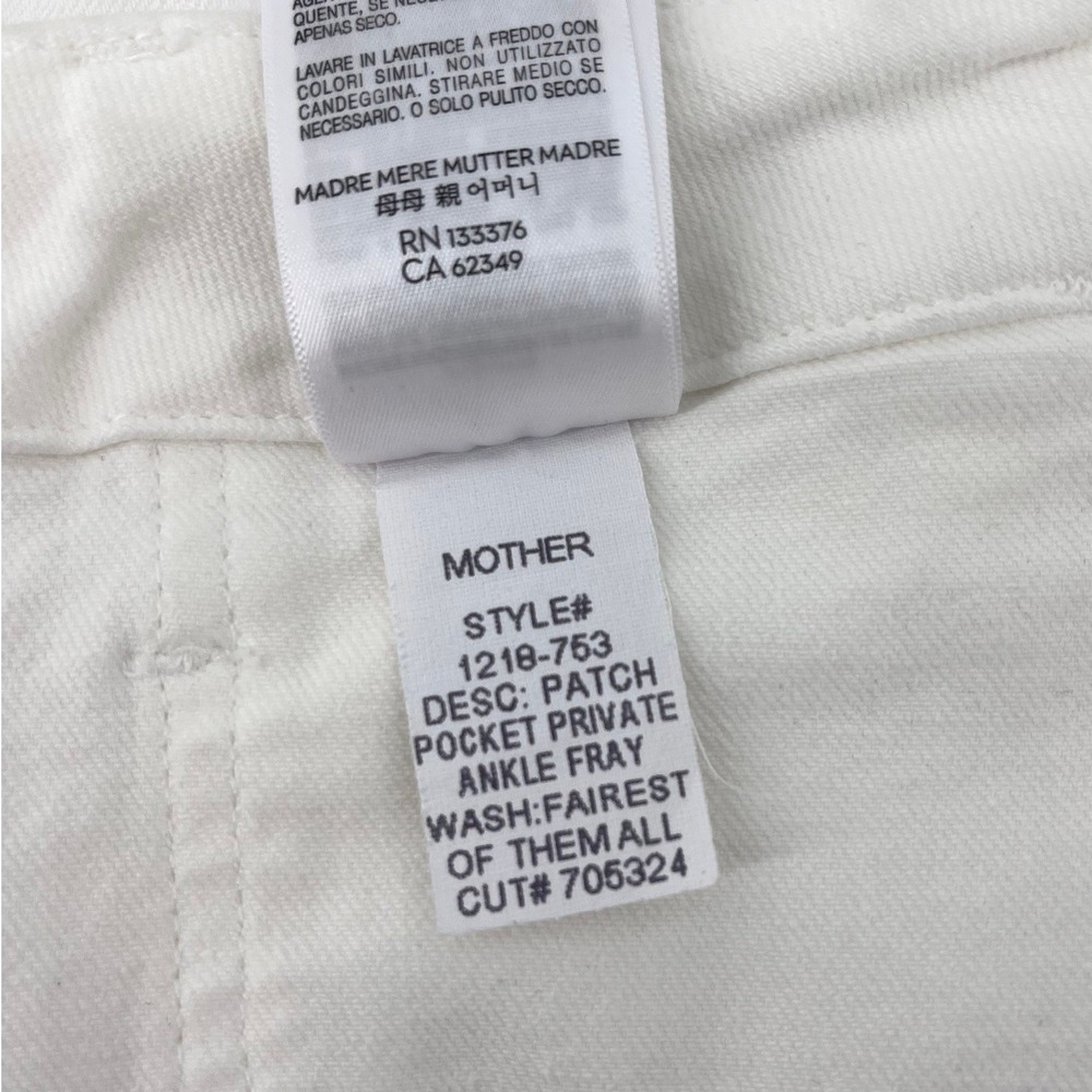 MOTHER Patch Pocket‎ Private Ankle Fray Jeans in Fairest of Them All Size 33 - Picture 9 of 11